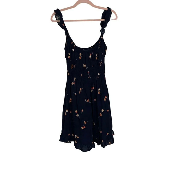 CAPULET Gemma Tulip Mini Dress Black Floral Ruffle Sleeveless Smocked XS Revolve - Picture 2 of 8